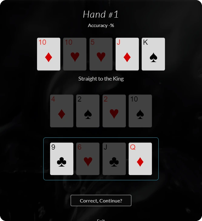 An example of the plo hand recognition module